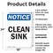 Signmission Clean Sink, 18 in W x Rectangle, Plastic OS-2PACK-NS-P-1824-V-10628 - alternate 4